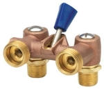 Mueller Industries B&K™ 102-207 1/2 in MIP x MHT Brass Dual Washing Machine Valve