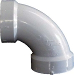 Charlotte Pipe PVC 00300 0800HA 1-1/2 in Hub PVC 90 deg DWV Pipe Elbow