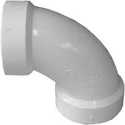 Charlotte Pipe PVC 00300 1000HA 2 in Hub PVC 90 deg DWV Pipe Elbow