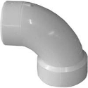 Charlotte Pipe PVC 00302 0800HA 1-1/2 in Spigot x Hub PVC 90 deg DWV Street Elbow