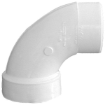 Charlotte Pipe PVC 00302 1200HA 3 in Spigot x Hub PVC 90 deg DWV Street Elbow