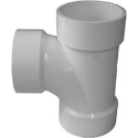 Charlotte Pipe PVC 00400 1200HA 3 in Hub PVC DWV Sanitary Tee