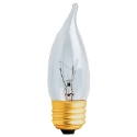 Feit Electric BP25CFC 120 V 25 W 170 Lumens E12 Candelabra Clear Chandelier Incandescent Lamp