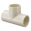 Spears 4101-005BC 1/2 in x 1/2 in x 1/2 in CTS Hub Chlorinated PVC Pipe Tee