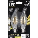 Feit Electric BPCFC4040927CAFIL/2/RP 120 V 300 Lumens E12 Candelabra Clear LED Light Bulb