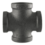 LDR STZ 310 CR-12 1/2 in Black Material Pipe Cross