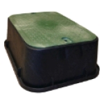 NDS 115TBC Black/Green 7 in 21-3/4 in Tapered Extension Valve Box & Cover