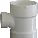 Charlotte Pipe PVC 00401 1400HA 3 in x 2 in Hub PVC DWV Sanitary Reducing Tee