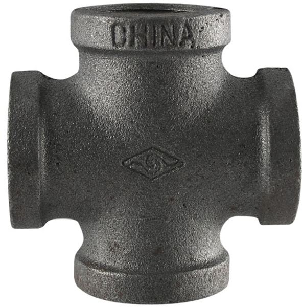 LDR STZ 310 CR-1 1 in Black Material Pipe Cross