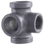 LDR STZ 310 SOT-12 1/2 in Iron Black Side outlet Pipe Tee