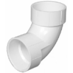 Charlotte Pipe PVC 00300 1400HA 4 in Hub PVC 90 deg DWV Pipe Elbow