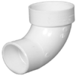 Charlotte Pipe PVC 00302 1000HA 2 in Spigot x Hub PVC 90 deg DWV Street Elbow