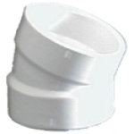 Charlotte Pipe PVC 00324 0800HA 2 in Hub PVC 22.5 deg DWV Elbow