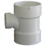 Charlotte Pipe PVC 00401 2000HA 4 in x 3 in Hub PVC DWV Sanitary Reducing Tee