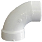 Charlotte Pipe PVC 00302 1400HA 4 in Spigot x Hub PVC 90 deg DWV Street Elbow