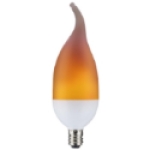 SATCO S29807 2 Watt LED Flame Bulb; B11; Candelabra base; 120 Volt