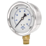 Contract Vendor 201L-404 1/4 in MNPT +/-1% Pressure Gauge