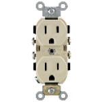 Leviton® 05320-S11-0IS 125 VAC 15 A 2 Outlets Duplex Receptacle