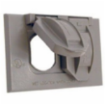 Hubbell RACO® 5180-5 2.813 in 1 Gang Gray Horizontal/Device Mount Flip Snap Weatherproof Cover