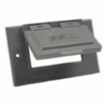 Hubbell RACO® 5101-5 1 Gang Gray Powder Coated Horizontal/Device Mount Flip Snap Weatherproof Cover