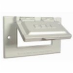 Hubbell RACO® 5101-6 1 Gang White Powder Coated Horizontal/Device Mount Flip Snap Weatherproof Cover