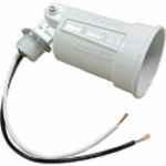 Hubbell RACO® 5606-6 For Use With: 75-150W Par 38 Lamps Die Cast Aluminum White Weatherproof Lamp Holder