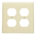 Leviton® 001-80716-00I 4-1/2 in 2 Gangs Ivory Smooth Thermoplastic Nylon Device Mount Outlet Receptacle Wallplate