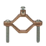 NSI G-2-S 1-1/4 to 2 in Silicon Bronze Body Stainless Steel Screw Heavy Duty Ground Clamp