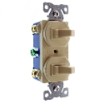 Eaton Cooper Wiring Device 271V-BOX 120/277 V 15 A Maintained Duplex Combination Switch