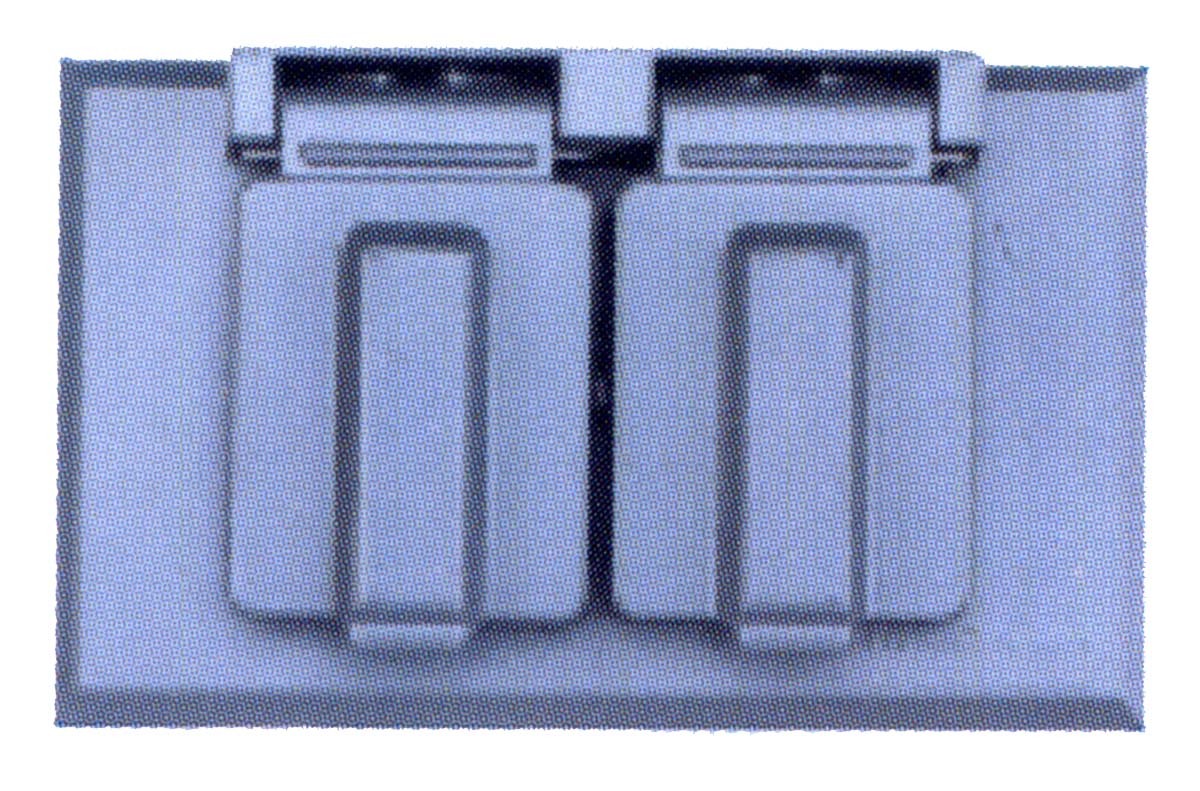 TEDDICO FC-81V 2 Gangs Gray Powder Coated Horizontal Mount Weatherproof Duplex Receptacle Cover