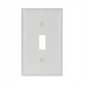 Eaton Cooper Wiring Device 2134W-BOX 4.5 in 1 Gang White High Gloss Thermoset Plastic Screw Mount Toggle Switch Wallplate