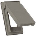 Eaton Cooper Wiring Device S2966 0.877 in 1 Gang Gray Surface Mount Weatherproof GFCI/Decorator Cover