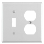 Leviton® 001-88005-000 4-1/2 in 2 Gangs White Smooth Thermoset Plastic Device Mount Combination Wallplate