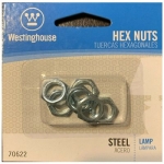 Westinghouse 70622 Metal Metallic Silver 0.56 in Length Hardwired Hex Nut