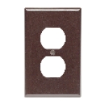 Leviton® 002-80503-000 4.875 in 1 Gang Brown Thermoset Plastic Device Mount Duplex Receptacle Wallplate