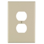 Leviton® 001-86103-000 3-1/2 in 1 Gang Ivory Smooth Thermoset Plastic Device Mount Outlet Receptacle Wallplate