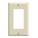 Leviton® 020-80401-00I 4-1/2 in 1 Gang Ivory Smooth Thermoset Plastic Device Mount Decorator/GFCI Wallplate