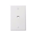 Leviton® 012-40249-00W White High-Impact Plastic Standard Wallplate Flush Mount Telephone and Video Wallplate