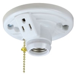 Allied Moulded LH-13P For Use With: Attics Basements Closets And Garages Where On/off Switch Exists. Pull Chain Lamp Holder