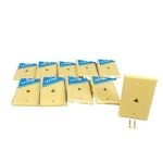 Leviton® 010-40249-00I Ivory High-Impact Plastic Box Mount Jack Telephone and Video Wallplate