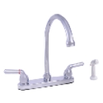 Homewerks Faucets LDR 012 36425CP 2 Handle Lead Free Non-Metallic Kitchen Faucet