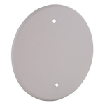 Hubbell RACO® 5653-1 5 in Steel Off-White Blank Metallic Round Closure Plate