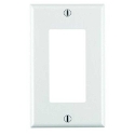 Leviton® 021-80401-00W 4-1/2 in 1 Gang White Smooth Thermoset Plastic Device Mount Standard Decorator/GFCI Wallplate