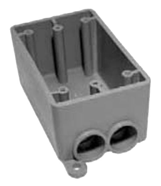 KRALOY® FSS07 F Series 3-1/2 in 3/4 in 1 Gang Gray PVC FSS Straight Radius Device Box