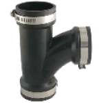 Homewerks Faucets 808 T-400 4 in Rubber Pipe Tee