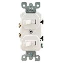 Leviton® R62-05224-2WS 120/277 V 15 A 1/2 to 2 hp Duplex Combination Switch