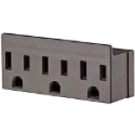 Leviton® 005-00697-000 125 V 15 A 2 Pole Triple Tap Outlet Adapter