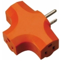 Coleman Cable® 09906X8803 Orange 3-Outlet Adapter