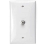 Leviton® 010-80781-00W White High-Impact Plastic Standard Wallplate Flush Mount Telephone and Video Wallplate