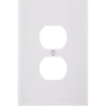 Leviton® 001-88103-000 3-1/2 in 1 Gang White Smooth Thermoset Plastic Device Mount Duplex Receptacle Wallplate